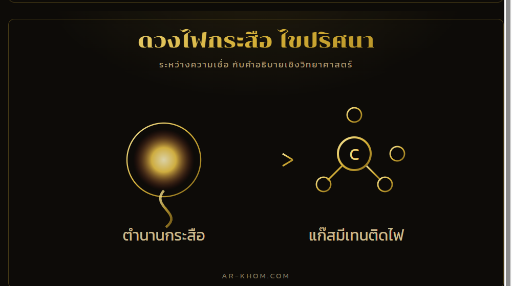 ดวงไฟกระสือกับคำอธิบายเชิงวิทยาศาสตร์เรื่องแก๊สติดไฟ
