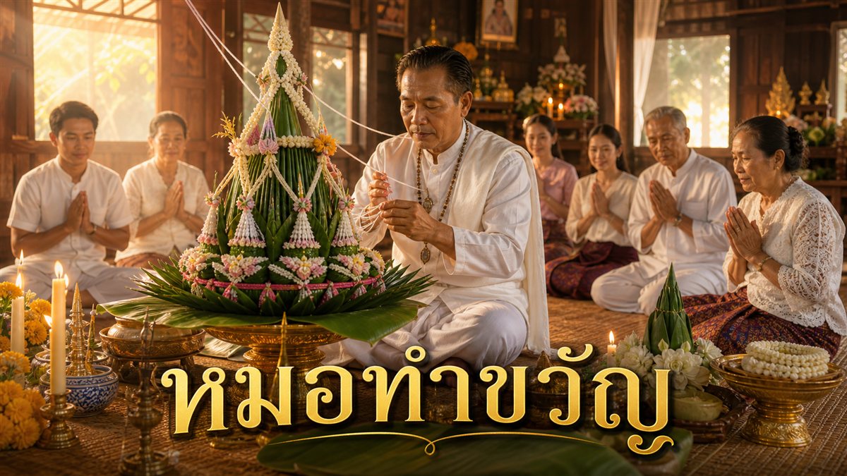 หมอทำขวัญ: ประวัติ หน้าที่ พิธีบายศรีสู่ขวัญ และความเชื่อคนไทย